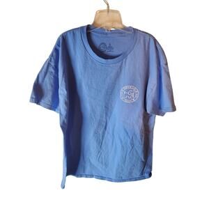 Puppie Love Blue Graphic Tee, Beach Graphic, Large